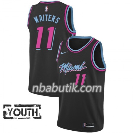 NBA Børn Trøje Miami Heat Dion Waiters 11 2018-19 Nike City Edition Sort Swingman